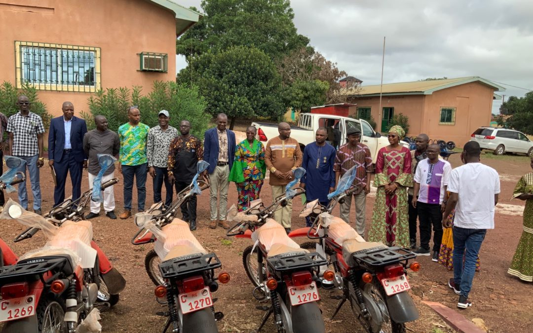 AgriFARM – Coordination Antenne Moyenne Guinée    Remise officielle de motos aux partenaires et services techniques de la moyenne Guinée                                          Mardi 2 Septembre 2025