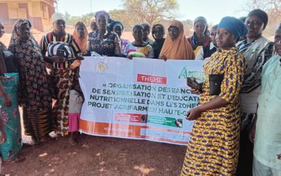 Projet AgriFARM – AGUISSA                                                             Mandiana – Kiniéran: Séance de sensibilisation et d’éducation nutritionnelle